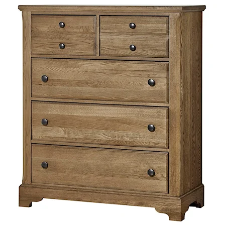 Solid Wood Villa Chest - 5 Drawers